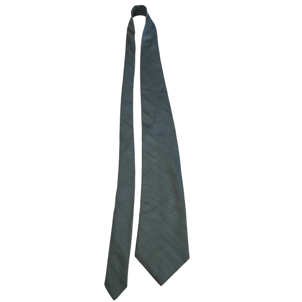 Yorn For Men‎ Tie Sage Green Silk Solid Necktie Mens Like New